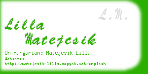 lilla matejcsik business card